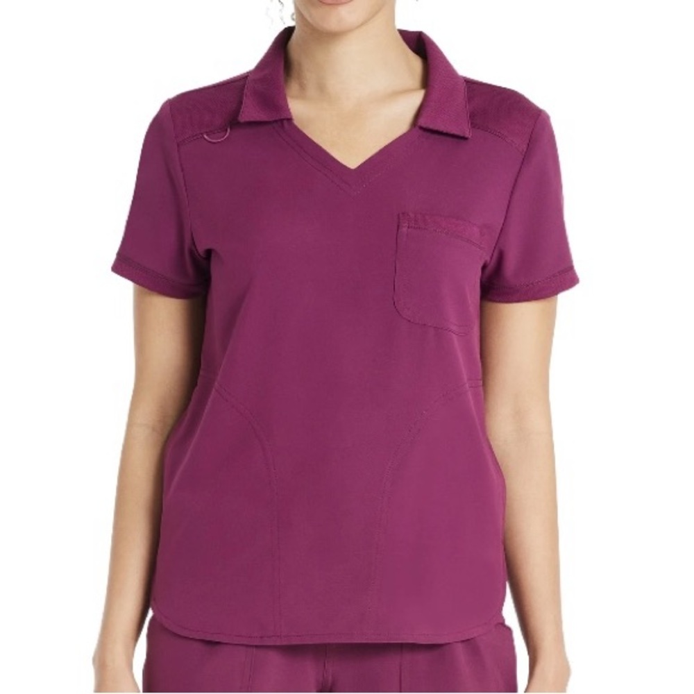 Scrubstar Women's Size XL Antimicrobial Premium Performance Collar Top - Purple